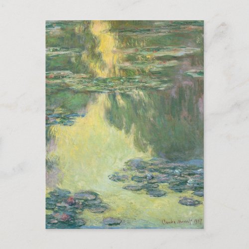 Claude Monet 1907 Vintage Waterlilies Postcard