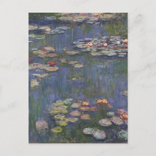 Claude Monet 1916 Vintage Water Lilies Postcard