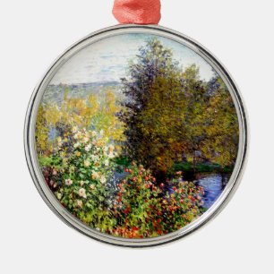 Claude Monet A Corner of the Garden At Montgeron Metal Ornament