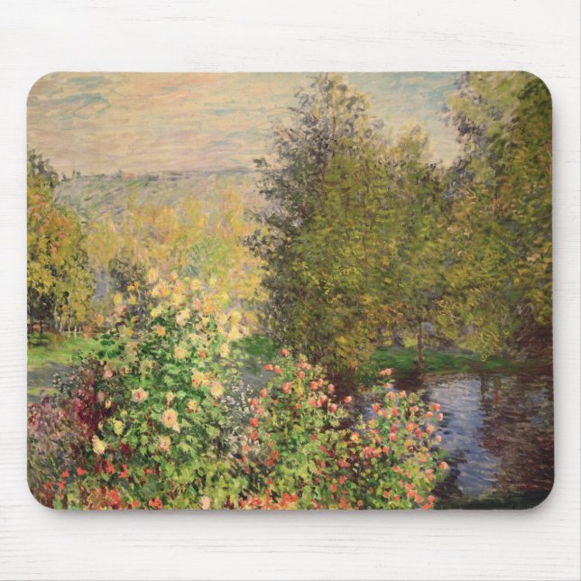 Claude Monet | A Corner of the Garden at Montgeron Mouse Pad (Front)