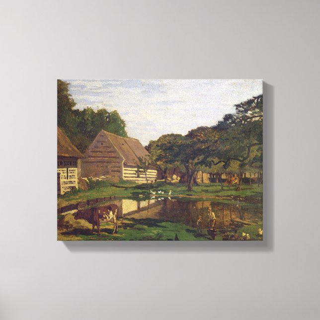 Claude Monet | A Farmyard in Normandy Canvas Print (Front)