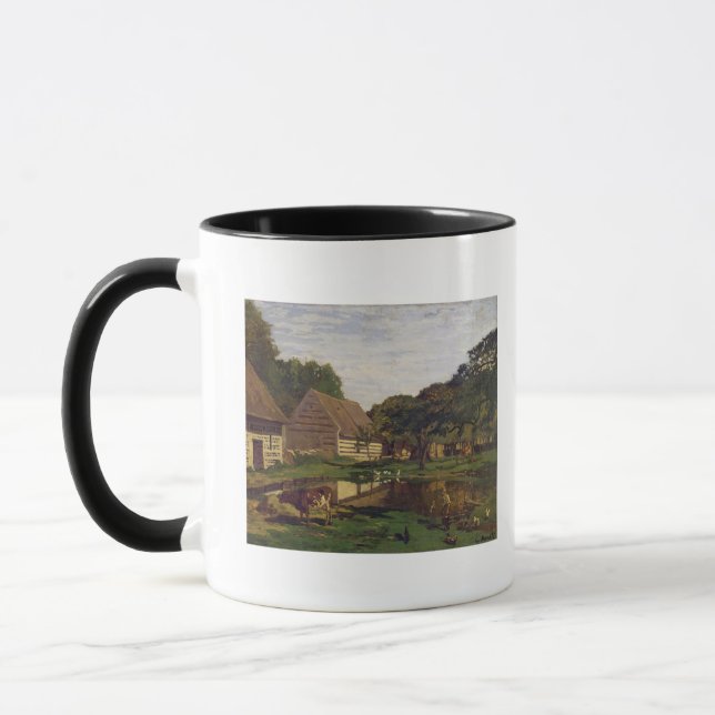 Claude Monet | A Farmyard in Normandy Mug (Left)