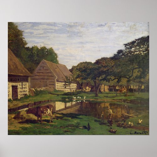 Claude Monet  A Farmyard in Normandy Poster