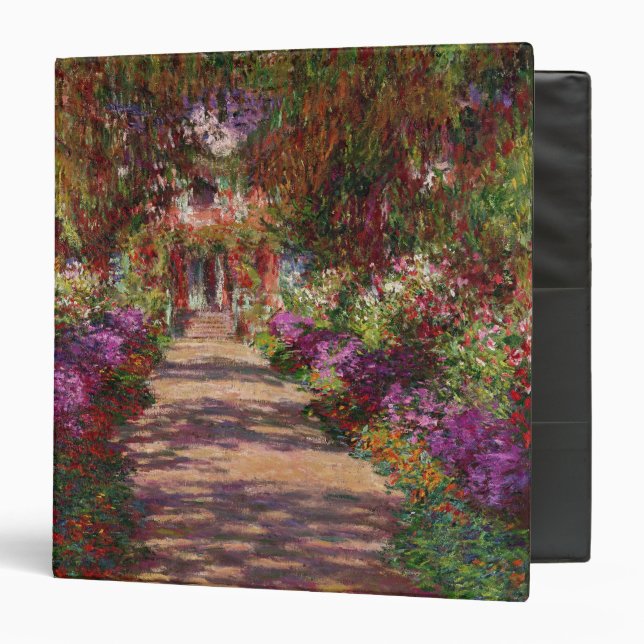 Claude Monet | A Pathway in Monet's Garden 3 Ring Binder (Front/Inside)
