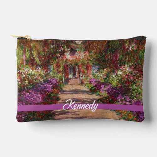 Claude Monet  A Pathway in Monets Garden Accessory Pouch
