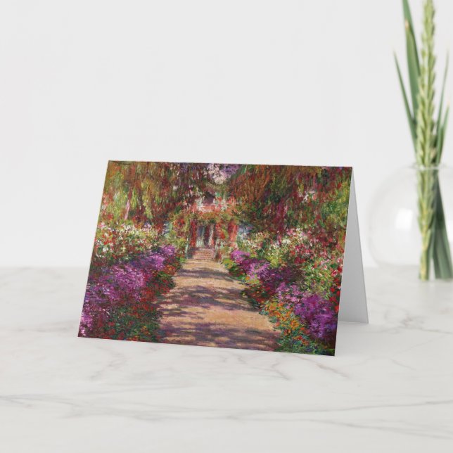 Claude Monet | A Pathway in Monet's Garden Card (Front)