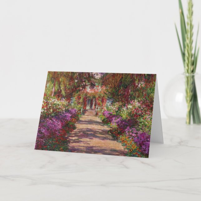 Claude Monet | A Pathway in Monet's Garden Card (Front)