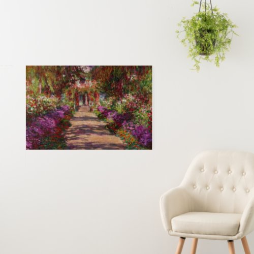 Claude Monet  A Pathway in Monets Garden Foam Board