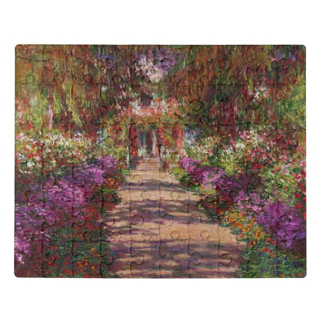 Claude Monet | A Pathway in Monet's Garden Jigsaw Puzzle (Puzzle Horizontal)