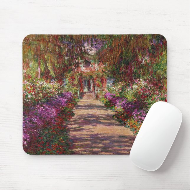 Claude Monet | A Pathway in Monet's Garden Mouse Pad (With Mouse)