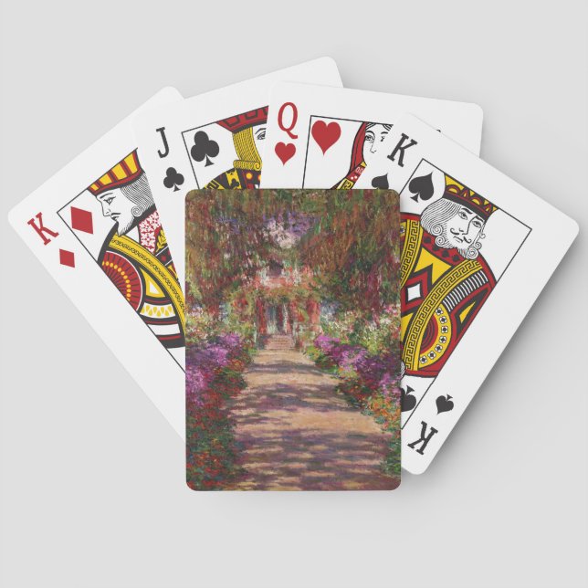 Claude Monet | A Pathway in Monet's Garden Poker Cards (Back)