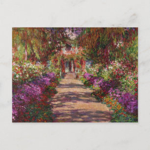 Claude Monet A Pathway in Monet's Garden Postcard