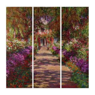 Claude Monet A Pathway in Monet's Garden Triptych