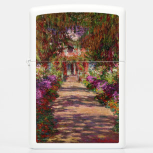 Claude Monet A Pathway in Monet's Garden Zippo Lighter