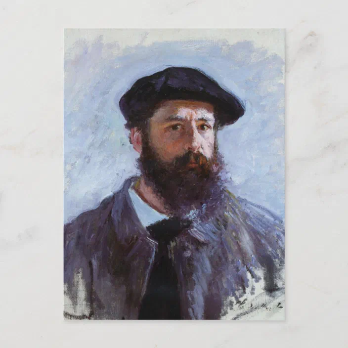 Claude Monet A Self Portrait Postcard Zazzle Com