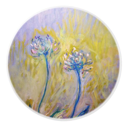 Claude Monet _ Agapanthus Ceramic Knob