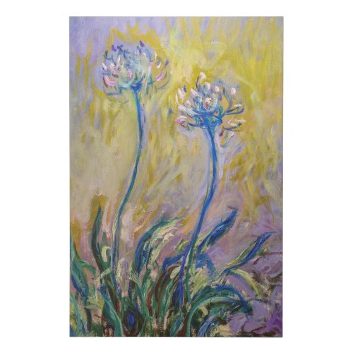 Claude Monet _ Agapanthus Faux Canvas Print