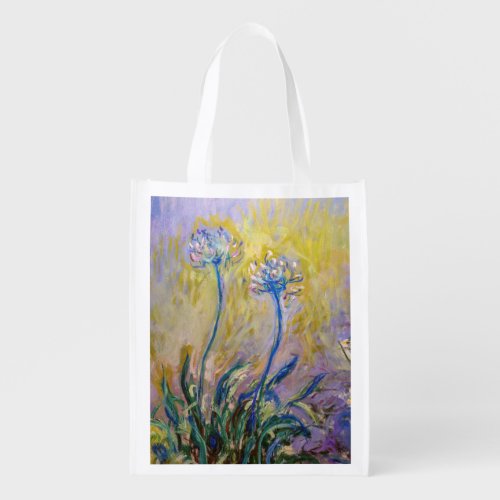 Claude Monet _ Agapanthus Grocery Bag