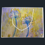 Claude Monet - Agapanthus Large Gift Bag<br><div class="desc">Agapanthus,  close-up (Les Agapanthes) - Claude Monet,  1914-1917</div>