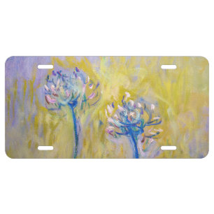 Claude Monet - Agapanthus License Plate