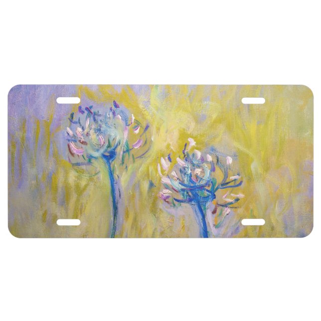 Claude Monet - Agapanthus License Plate (Front)