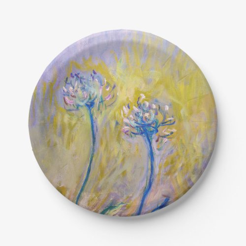 Claude Monet _ Agapanthus Paper Plates