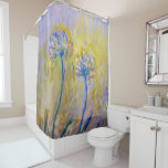 Claude Monet - Agapanthus Shower Curtain<br><div class="desc">Agapanthus,  close-up (Les Agapanthes) - Claude Monet,  1914-1917</div>