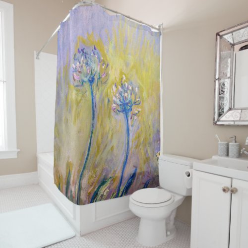 Claude Monet _ Agapanthus Shower Curtain