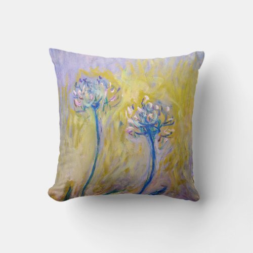 Claude Monet _ Agapanthus Throw Pillow