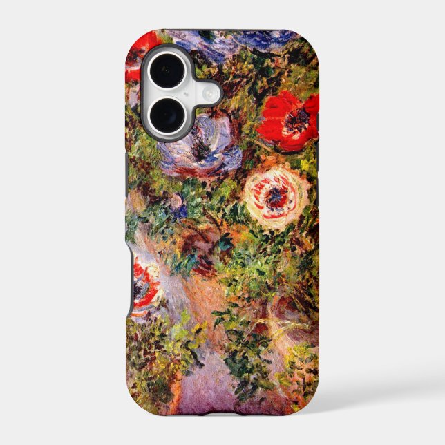 Claude Monet Anemonen Iphone Case (Back)