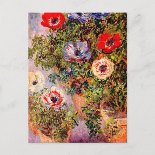 Claude Monet  Anemonen Postcard