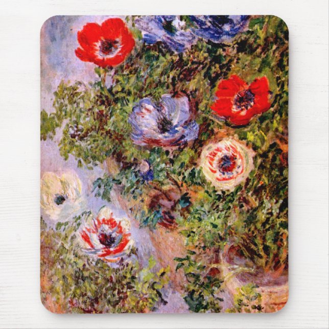 Claude Monet: Anemones Mouse Pad (Front)