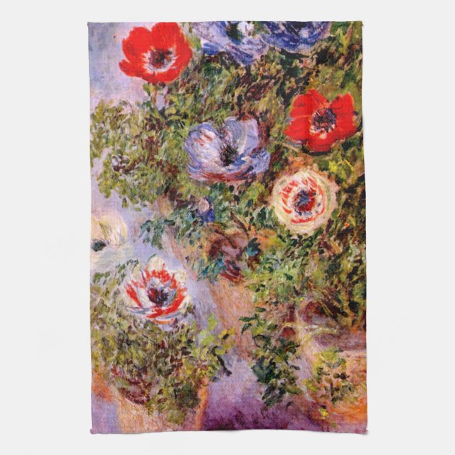 Claude Monet: Anemones Towel (Vertical)