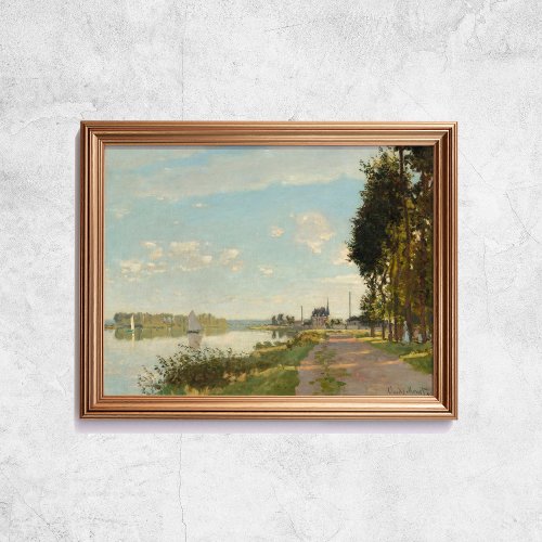 Claude Monet Argenteuil Chateau River French Art Poster