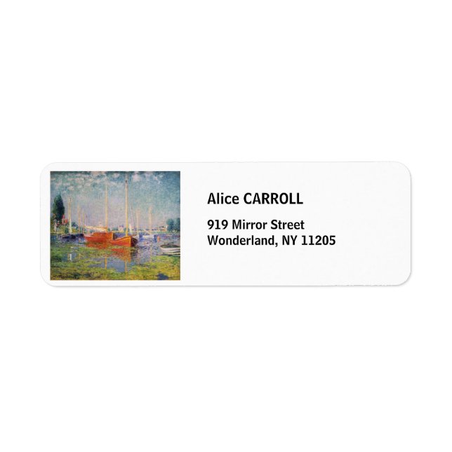 Claude Monet - Argenteuil Label (Front)