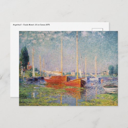 Claude Monet _ Argenteuil Postcard