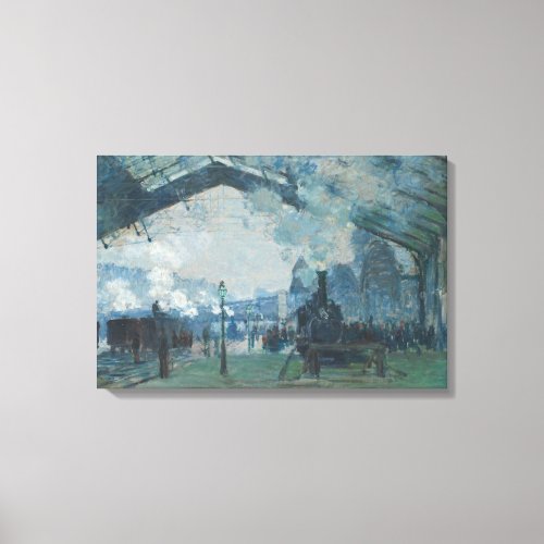 Claude Monet  Arrival of the Normandy Train Canvas Print