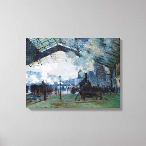 Claude Monet Arrival of the Normandy Train Gare Canvas Print