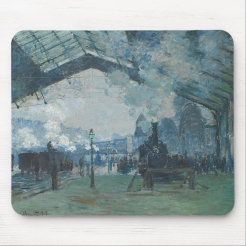 Claude Monet  Arrival of the Normandy Train Mouse Pad