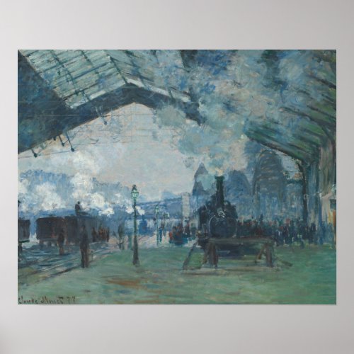 Claude Monet  Arrival of the Normandy Train Poster