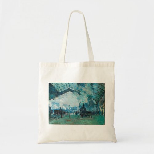 Claude Monet Arrival of the Normandy Train Tote Bag