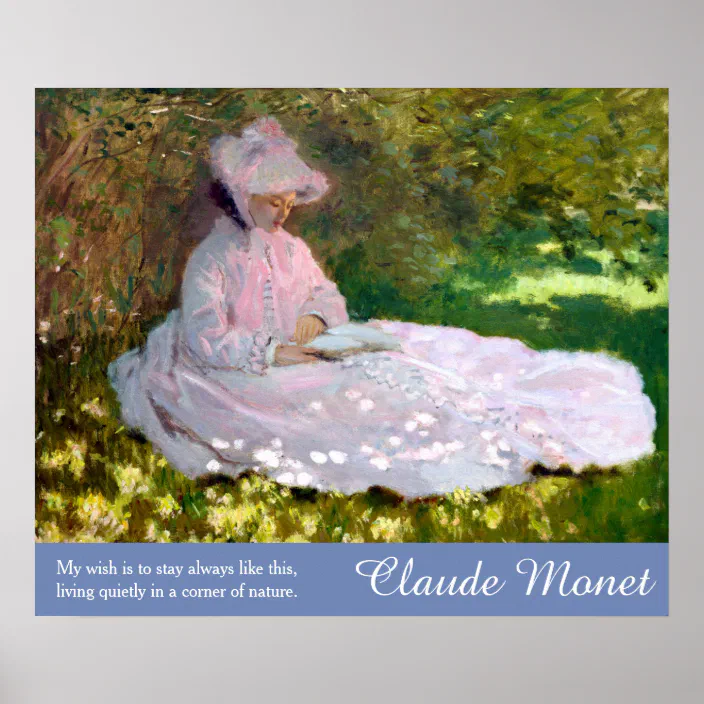 Claude Monet Art Nature Quote Painting Poster | Zazzle.com
