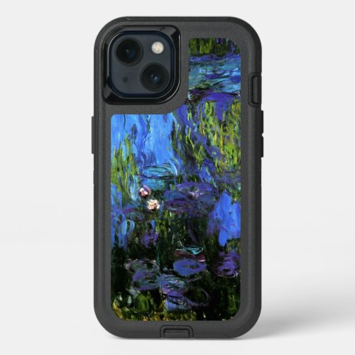 Claude Monet art Water_Lilies blue indigo iPhone 13 Case