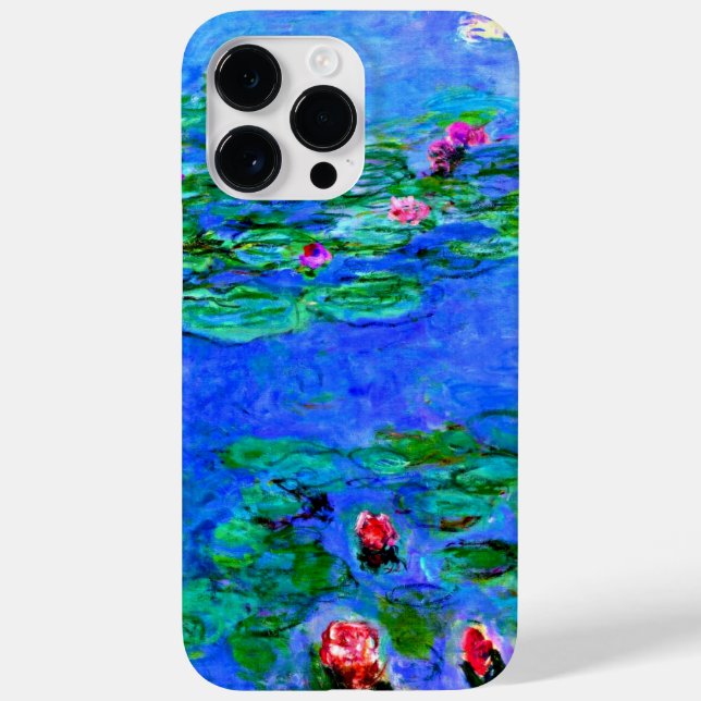 Claude Monet art: Water Lilies (red)  Case-Mate iPhone Case (Back)