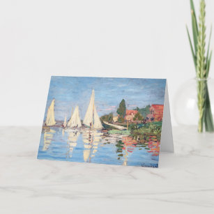 Claude Monet artwork - Regattas at Argenteuil Card