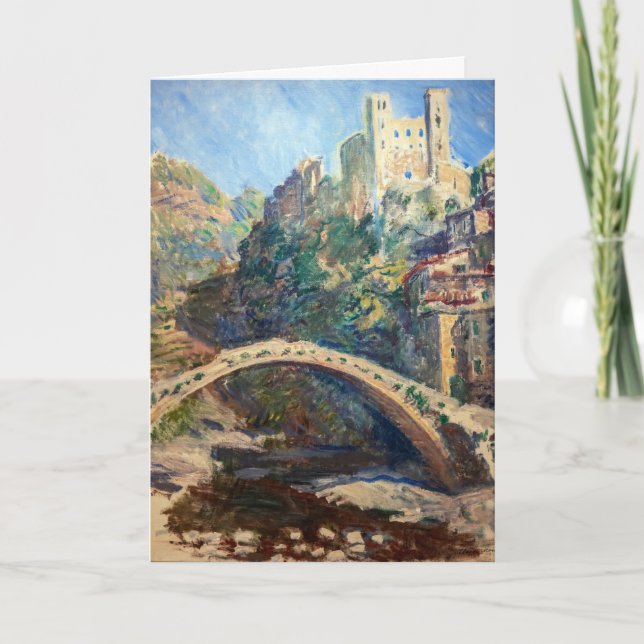 Claude Monet artwork - The Castle of Dolceacqua Card (Front)