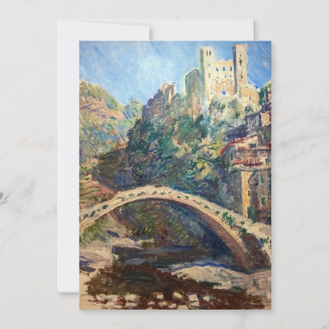 Claude Monet artwork - The Castle of Dolceacqua Invitation (Front)