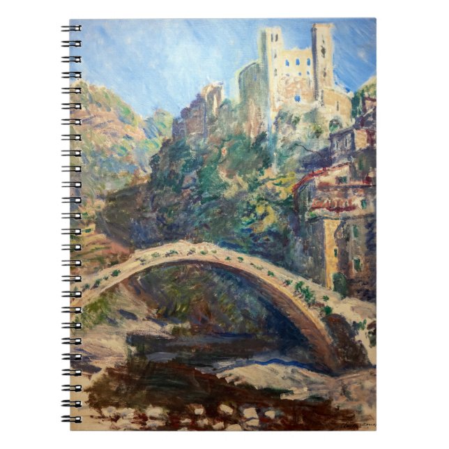 Claude Monet artwork - The Castle of Dolceacqua Notebook (Front)