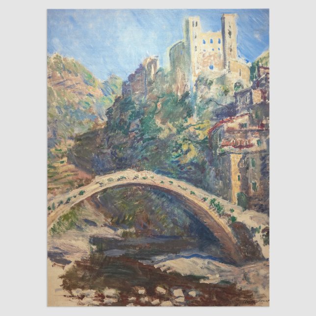 Claude Monet artwork - The Castle of Dolceacqua Tissue Paper (Creator Uploaded)