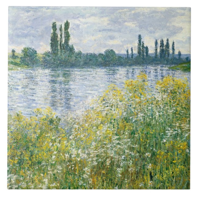 Claude Monet | Banks of the Seine, Vetheuil, 1880 Tile (Front)